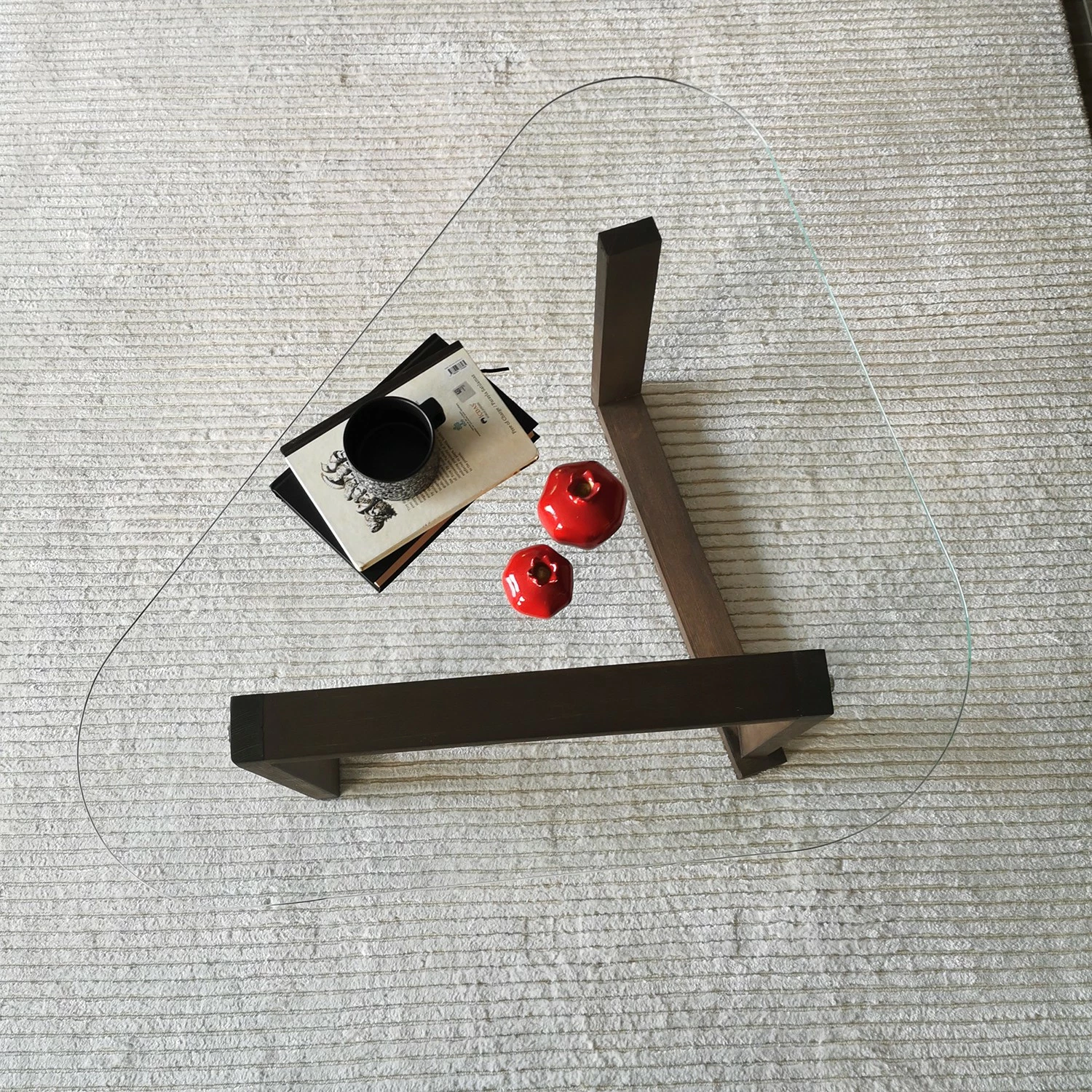 Loftscape Couchtisch Yorkton I - Glas / Walnuss massiv - Walnuss 8 Loftscape Couchtisch Yorkton I - Glas / Walnuss massiv - Walnuss – Bild 8