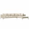 Studio Copenhagen Ecksofa Madison I - Webstoff Saia: Beige - Breite: 319 cm - Ottomane davorstehend rechts