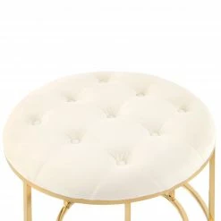 INSTYLE by Kayoom Polsterhocker Myla (2er-Set) - Weiß / Gold 12 INSTYLE by Kayoom Polsterhocker Myla (2er-Set) - Weiß / Gold -WOHNZIMMERMÖBEL Verkäufe 1000335715 220223 033 DETAILS P000000001000335715