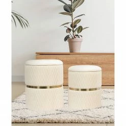 INSTYLE by Kayoom Polsterhocker Milas (2er-Set) - Creme -WOHNZIMMERMÖBEL Verkäufe 1000335746 220223 020 MOOD DETAILS P000000001000335746 mood