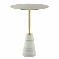 INSTYLE by Kayoom Beistelltisch Rocio 300 - Marmor Weiß