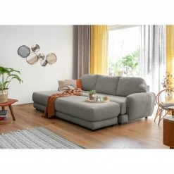 Loftscape Ecksofa Tandil - Webstoff Dolly: Dunkelgrau - Longchair davorstehend links - Mit Hocker -WOHNZIMMERMÖBEL Verkäufe 1000336887 220401 021 MOOD DETAILS P000000001000336887 mood