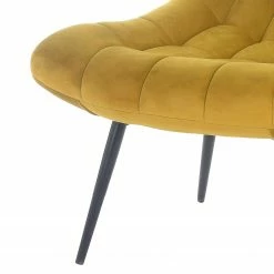 Norrwood XXL Sessel Obelix - Samt - Currygelb - Schwarz -WOHNZIMMERMÖBEL Verkäufe 1000339500 220329 080 DETAILS P000000001000339500