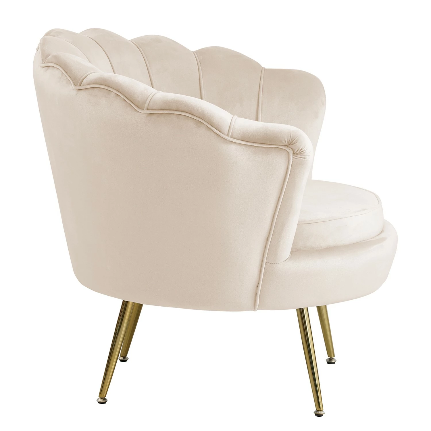 Norrwood Sessel Ralemo - Samt - Creme 4 Norrwood Sessel Ralemo - Samt - Creme – Bild 4