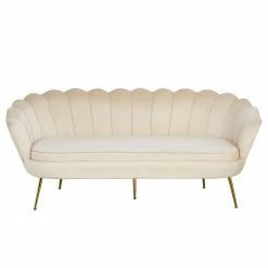 Norrwood Sofa Ralemo (3-Sitzer) - Samt - Creme -WOHNZIMMERMÖBEL Verkäufe 1000339537 220329 030 DETAILS P000000001000339537