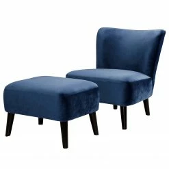 Norrwood Sessel Entremont - Samt - Blau