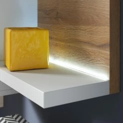 Loftscape Hängeschrank Littor - Inkl. Beleuchtung - Weiß / Eiche Grandson Dekor -WOHNZIMMERMÖBEL Verkäufe 1000339737 220311 030 DETAILS P000000001000339737