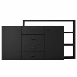 Loftscape Sideboard Littor - Schwarz 9 Loftscape Sideboard Littor - Schwarz -WOHNZIMMERMÖBEL Verkäufe 1000339746 220311 040 DETAILS P000000001000339746