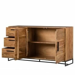 Ars manufacti Sideboard Woodson II - Akazie massiv / Metall - Akazie Hellbraun -WOHNZIMMERMÖBEL Verkäufe 1000339802 220311 032 DETAILS P000000001000339802