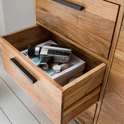 Ars manufacti Sideboard Woodson II - Akazie massiv / Metall - Akazie Hellbraun -WOHNZIMMERMÖBEL Verkäufe 1000339802 220311 080 DETAILS P000000001000339802