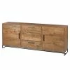 Ars manufacti Sideboard Woodson - Akazie massiv / Metall - Akazie Hellbraun - Breite: 200 cm