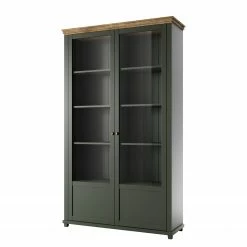Ridgevalley Vitrinenschrank Emmanuela - Dunkelgrün