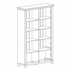 Ridgevalley Vitrinenschrank Emmanuela - Dunkelgrün -WOHNZIMMERMÖBEL Verkäufe 1000339983 220317 501 SKETCH DETAILS P000000001000339983 sketch