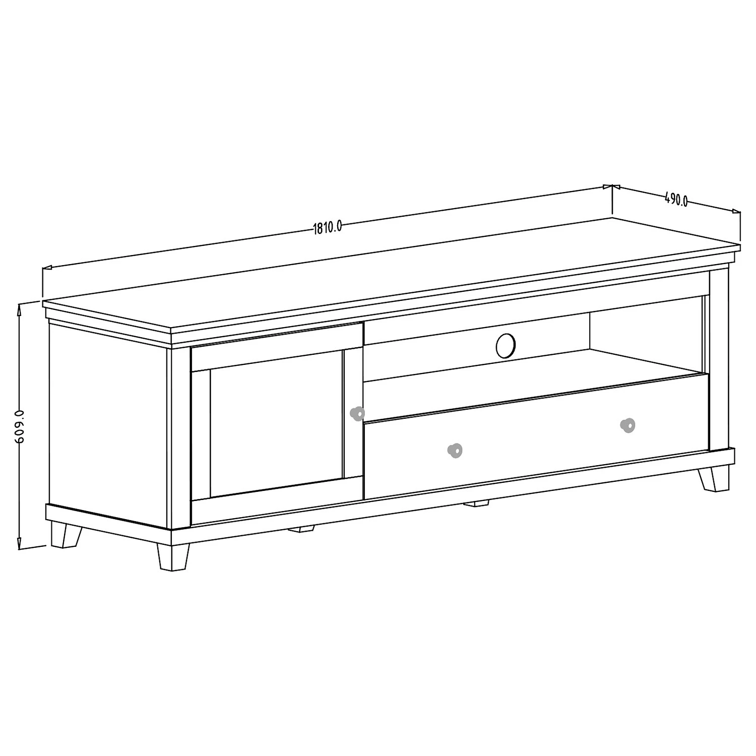 Ridgevalley TV-Lowboard Emmanuela - Dunkelgrün 4 Ridgevalley TV-Lowboard Emmanuela - Dunkelgrün – Bild 4