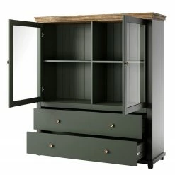 Ridgevalley Highboard Emmanuela - Dunkelgrün -WOHNZIMMERMÖBEL Verkäufe 1000339987 220317 030 DETAILS P000000001000339987