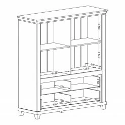 Ridgevalley Highboard Emmanuela - Dunkelgrün -WOHNZIMMERMÖBEL Verkäufe 1000339987 220317 501 SKETCH DETAILS P000000001000339987 sketch