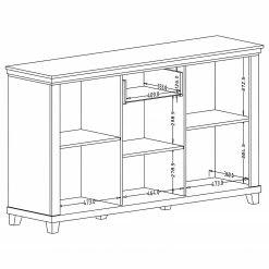 Ridgevalley Sideboard Emmanuela II - Dunkelgrün -WOHNZIMMERMÖBEL Verkäufe 1000339989 220317 501 SKETCH DETAILS P000000001000339989 sketch