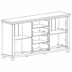 Ridgevalley Sideboard Emmanuela I - Kiefer Weiß Dekor -WOHNZIMMERMÖBEL Verkäufe 1000339993 220317 501 SKETCH DETAILS P000000001000339993 sketch