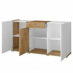 Loftscape Sideboard Lahntal - Hochglanz Weiß / Risseiche Dekor -WOHNZIMMERMÖBEL Verkäufe 1000340000 220317 030 DETAILS P000000001000340000