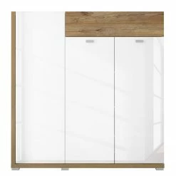 Loftscape Kommode Lahntal - Hochglanz Weiß / Risseiche Dekor -WOHNZIMMERMÖBEL Verkäufe 1000340003 220317 040 DETAILS P000000001000340003