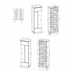 Fredriks TV-Wand Bylas (4-teilig) - Hochglanz Schwarz 18 Fredriks TV-Wand Bylas (4-teilig) - Hochglanz Schwarz -WOHNZIMMERMÖBEL Verkäufe 1000340457 220322 503 SKETCH DETAILS P000000001000340457 sketch