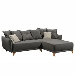 Norrwood Ecksofa Rutherford I - Webstoff Denga / Microfaser Laci: Graphit / Silber - Longchair beidseitig montierbar -WOHNZIMMERMÖBEL Verkäufe 1000340480 220513 040 DETAILS P000000001000340480