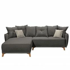 Norrwood Ecksofa Rutherford I - Webstoff Denga / Microfaser Laci: Graphit / Silber - Longchair beidseitig montierbar -WOHNZIMMERMÖBEL Verkäufe 1000340480 220513 060 DETAILS P000000001000340480