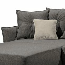 Norrwood Ecksofa Rutherford I - Webstoff Denga / Microfaser Laci: Graphit / Silber - Longchair beidseitig montierbar -WOHNZIMMERMÖBEL Verkäufe 1000340480 220513 100 DETAILS P000000001000340480