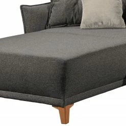Norrwood Ecksofa Rutherford I - Webstoff Denga / Microfaser Laci: Graphit / Silber - Longchair beidseitig montierbar -WOHNZIMMERMÖBEL Verkäufe 1000340480 220513 120 DETAILS P000000001000340480