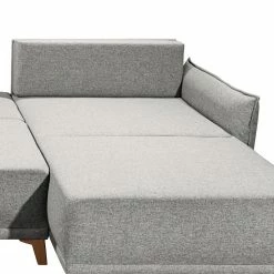 Mørteens Wohnlandschaft Rutherford - Webstoff Denga / Microfaser Laci: Silber / Anthrazit - Ottomane beidseitig montierbar -WOHNZIMMERMÖBEL Verkäufe 1000340484 220513 080 DETAILS P000000001000340484