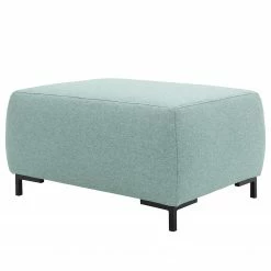 Looks by Wolfgang Joop Polsterhocker Glenrock II - Webstoff Glaw: Stahlblau