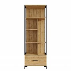 Red Living Büroregal Sonny - Wotaneiche Dekor / Schwarz -WOHNZIMMERMÖBEL Verkäufe 1000341080 220322 040 DETAILS P000000001000341080