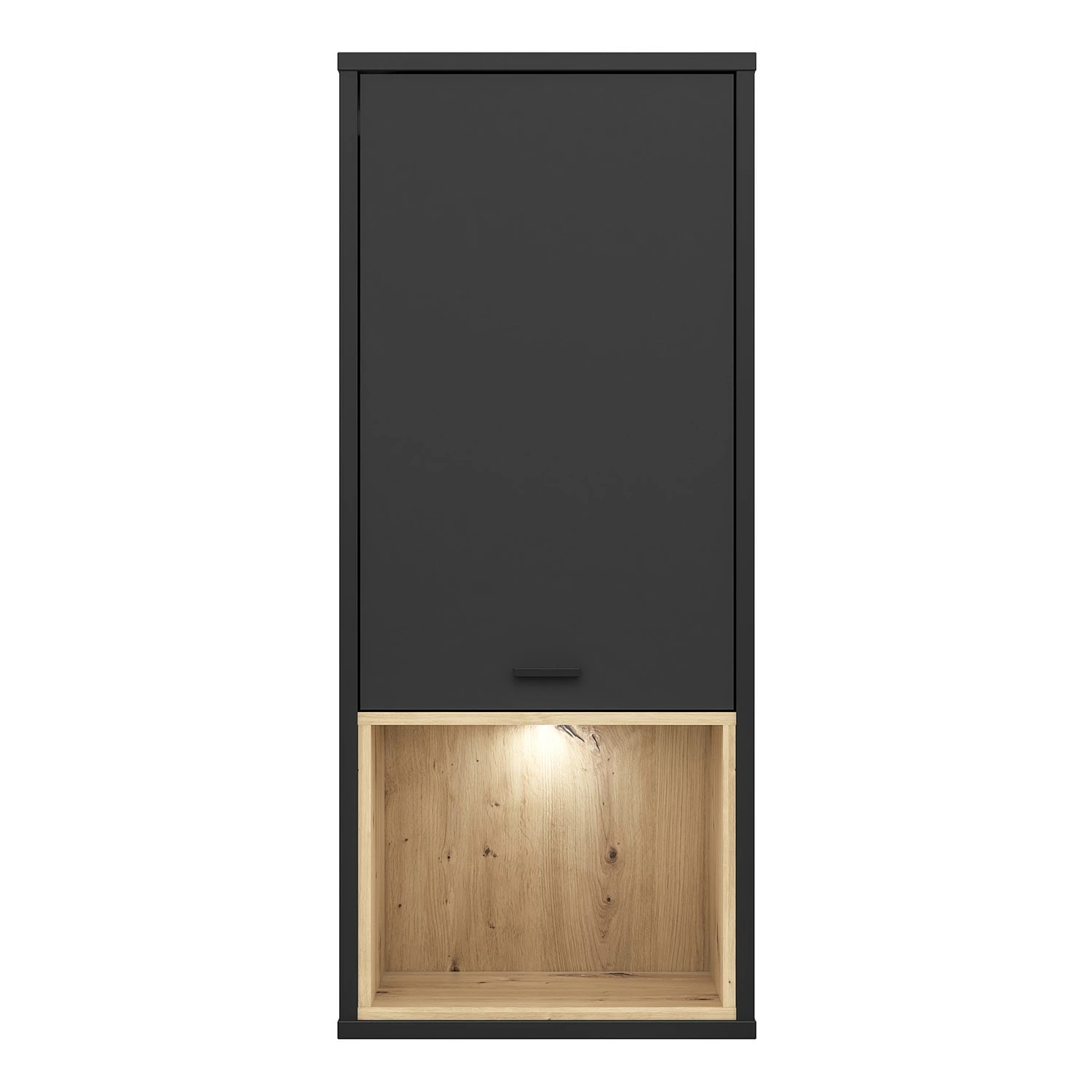 Loftscape Wohnwand Mazzo (4-teilig) - Schwarz / Eiche Artisan Dekor 13 Loftscape Wohnwand Mazzo (4-teilig) - Schwarz / Eiche Artisan Dekor – Bild 13