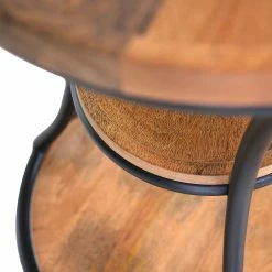 Red Living Beistelltisch Ugo I - Mango massiv / Metall - Mango / Schwarz -WOHNZIMMERMÖBEL Verkäufe 1000341955 220331 044 DETAILS P000000001000341955