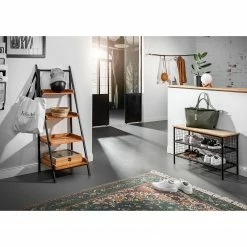 Red Living Schuhregal Ugo - Mango massiv / Metall - Mango / Schwarz -WOHNZIMMERMÖBEL Verkäufe 1000341958 220331 022 MOOD DETAILS P000000001000341958 mood