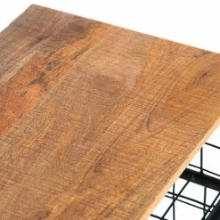 Red Living Schuhregal Ugo - Mango massiv / Metall - Mango / Schwarz -WOHNZIMMERMÖBEL Verkäufe 1000341958 220331 031 DETAILS P000000001000341958