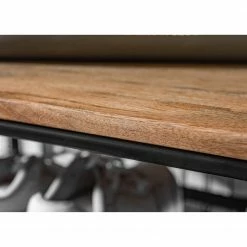 Red Living Schuhregal Ugo - Mango massiv / Metall - Mango / Schwarz -WOHNZIMMERMÖBEL Verkäufe 1000341958 220331 034 DETAILS P000000001000341958