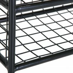 Red Living Schuhregal Ugo - Mango massiv / Metall - Mango / Schwarz -WOHNZIMMERMÖBEL Verkäufe 1000341958 220331 039 DETAILS P000000001000341958