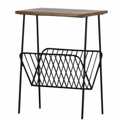 Red Living Beistelltisch Ugo V - Mango massiv / Metall - Mango / Schwarz