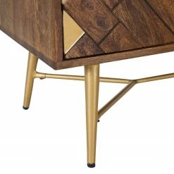 Red Living Sideboard Nook - Mango massiv / Metall - Mango / Gold -WOHNZIMMERMÖBEL Verkäufe 1000341969 220517 035 DETAILS P000000001000341969