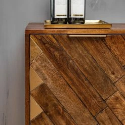 Red Living Kommode Nook - Mango massiv / Metall - Mango / Gold -WOHNZIMMERMÖBEL Verkäufe 1000341972 220331 061 DETAILS P000000001000341972