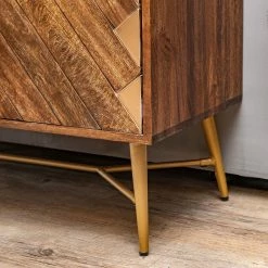 Red Living Kommode Nook - Mango massiv / Metall - Mango / Gold -WOHNZIMMERMÖBEL Verkäufe 1000341972 220331 063 DETAILS P000000001000341972