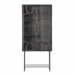 Red Living Vitrinenschrank Rustique - Metall - Antik Schwarz -WOHNZIMMERMÖBEL Verkäufe 1000342085 220401 030 DETAILS P000000001000342085