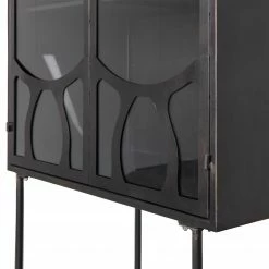 Red Living Vitrinenschrank Rustique - Metall - Antik Schwarz -WOHNZIMMERMÖBEL Verkäufe 1000342085 220401 070 DETAILS P000000001000342085