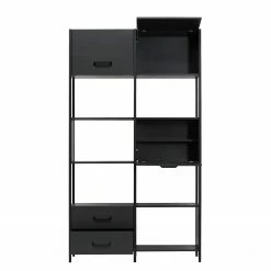 Red Living Regal Sarhua - Kiefer massiv / Metall - Kiefer Schwarz / Schwarz -WOHNZIMMERMÖBEL Verkäufe 1000342107 220407 030 DETAILS P000000001000342107