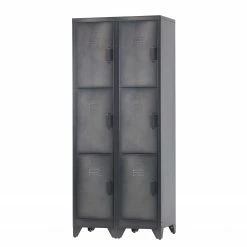 Red Living Schrank Wright (2er-Set) - Metall - Schwarz