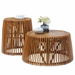 Tom Tailor Beistelltisch Perira I - Rattan / Teak massiv - Rattan / Teakholz -WOHNZIMMERMÖBEL Verkäufe 1000342386 220325 040 DETAILS P000000001000342386