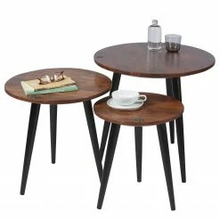 Tom Tailor Beistelltisch Saipina II - Mango massiv / Aluminium - Mango / Schwarz -WOHNZIMMERMÖBEL Verkäufe 1000342406 220325 045 DETAILS P000000001000342406