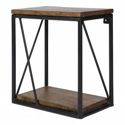 Tom Tailor Wandregal Piketon IV - Mango massiv / Aluminium - Mango / Schwarz