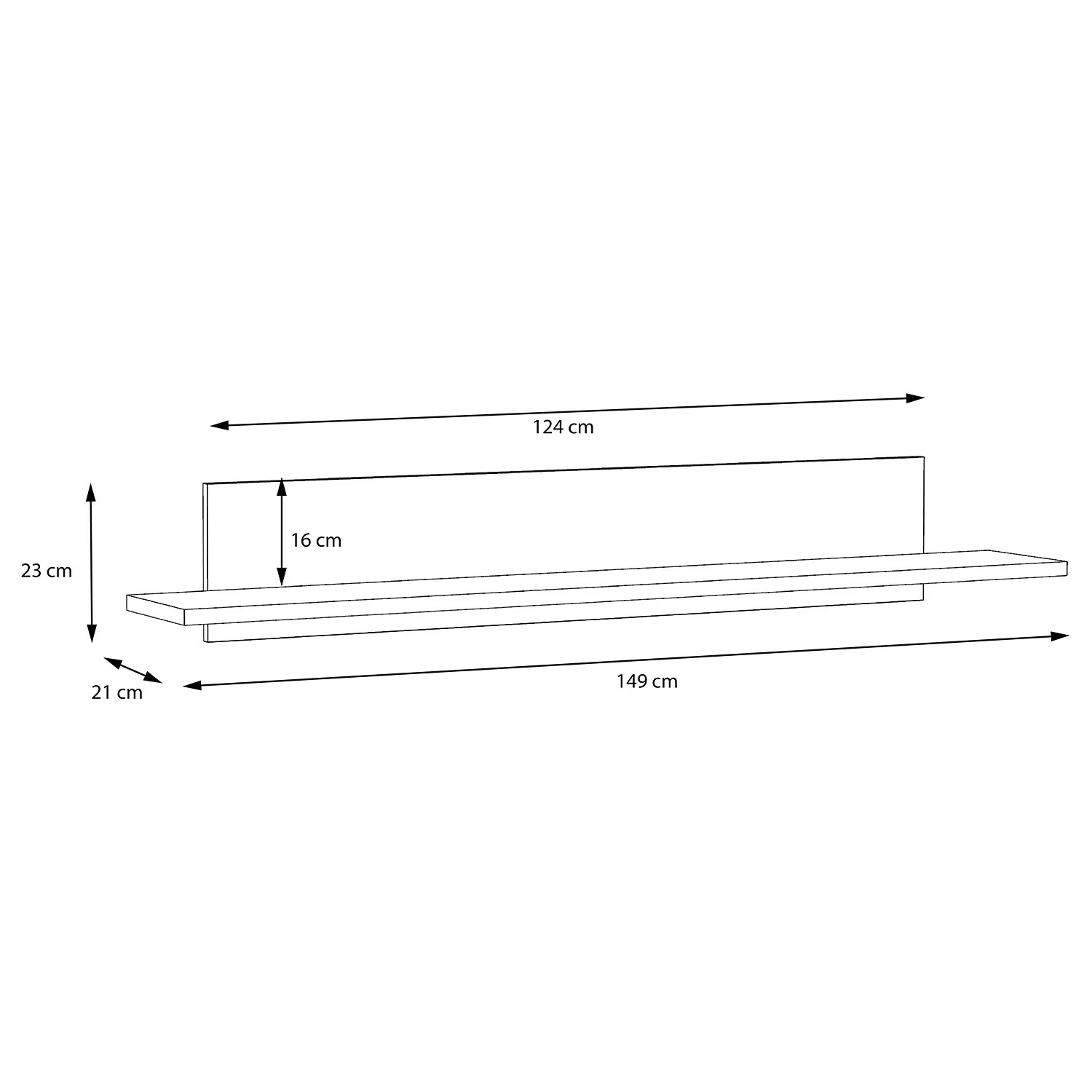 Loftscape Wandboard Piemont - Schwarz / Eiche Bianco Dekor 5 Loftscape Wandboard Piemont - Schwarz / Eiche Bianco Dekor – Bild 5